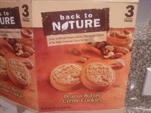 Back to Nature Peanut Butter Creme Sandwich Cookies
