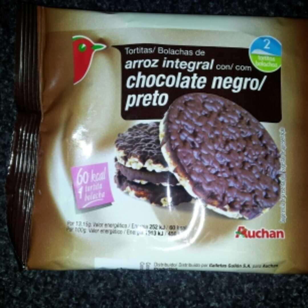 Auchan Tortitas de Arroz Integral con Chocolate Negro