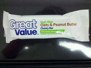 Great Value BeneFIT High Fiber Chewy Bars - Oats & Peanut Butter