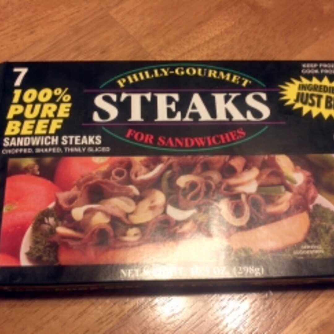 Philly-Gourmet Meat Company Steaks for Sandwiches 100% Pure Beef Thin Slices