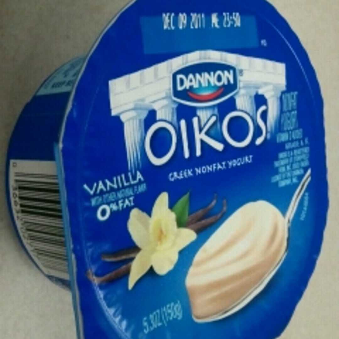 Dannon Oikos Greek Nonfat Yogurt - Vanilla (Container)