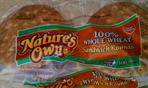 Nature's Own 100% Whole Grain Sandwich Rounds