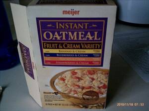 Meijer Instant Oatmeal - Peaches & Cream