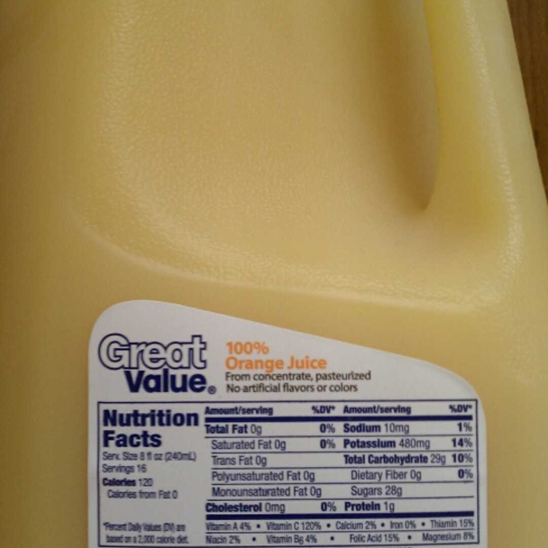 Great Value 100% Orange Juice