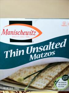 Manischewitz Unsalted Matzos Crackers
