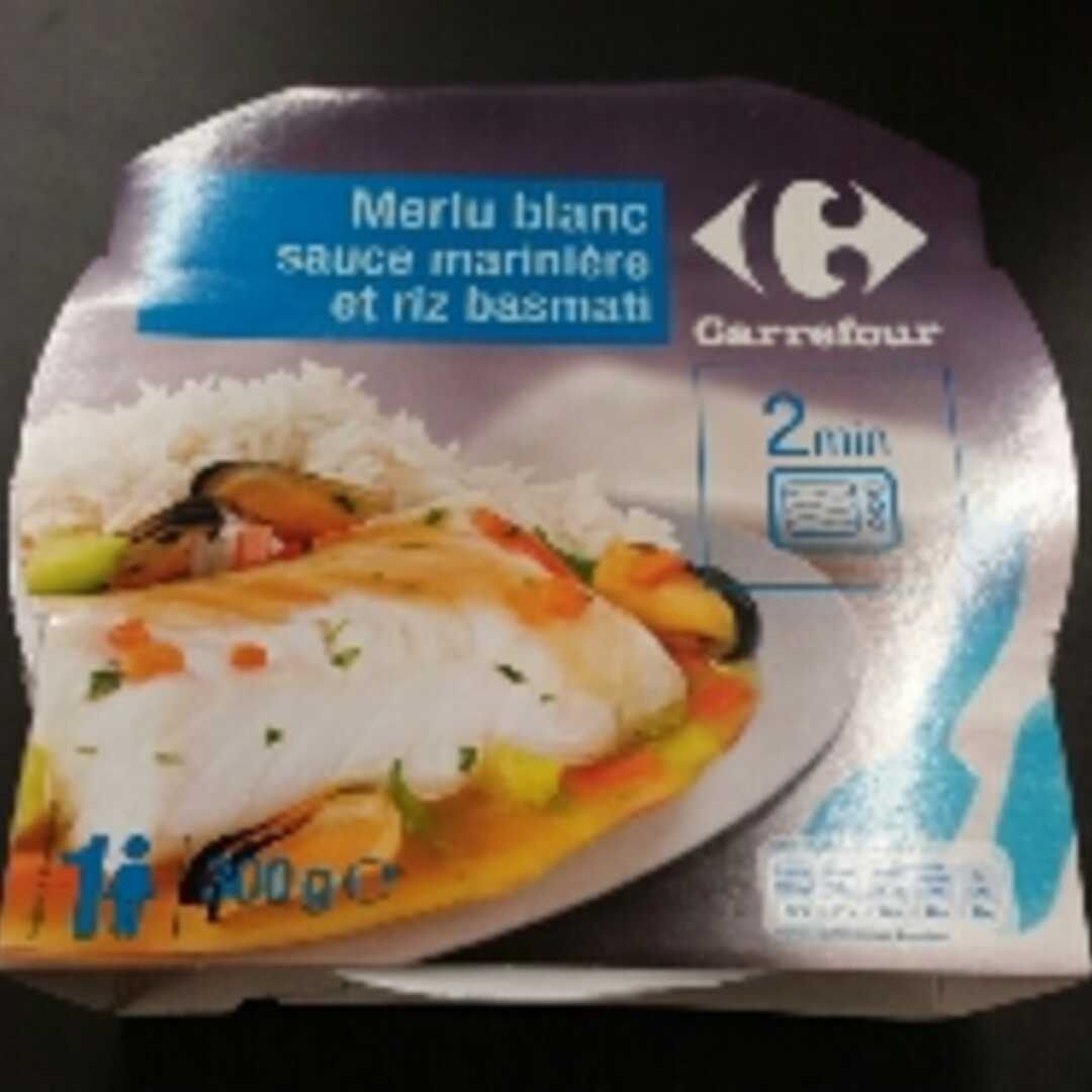 Carrefour Merlu Blanc Sauce Marinière et Riz Basmati