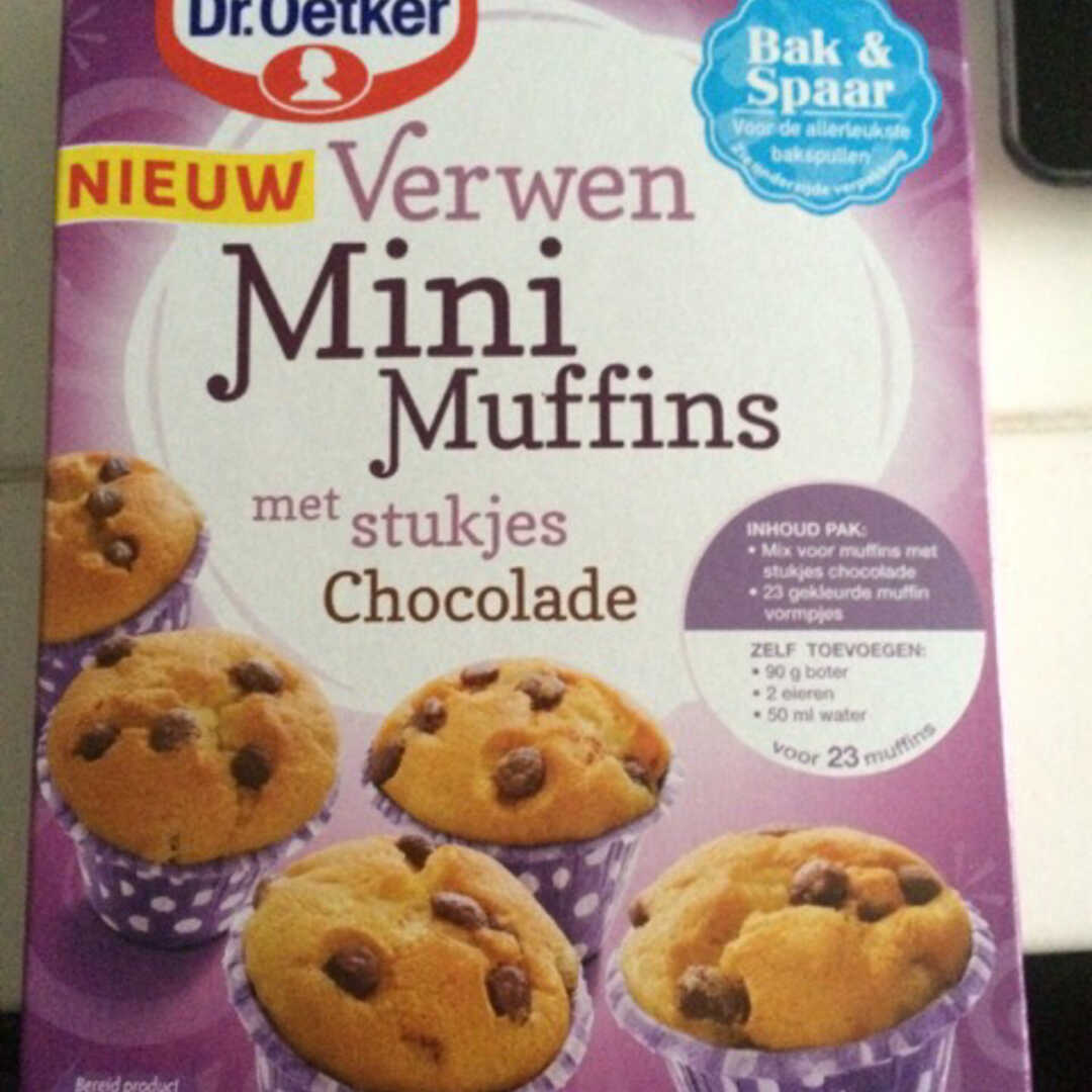 boot Opblazen majoor Calorieën in Dr. Oetker Verwen Mini Muffins met Stukjes Chocolade en  Voedingswaarde Informatie