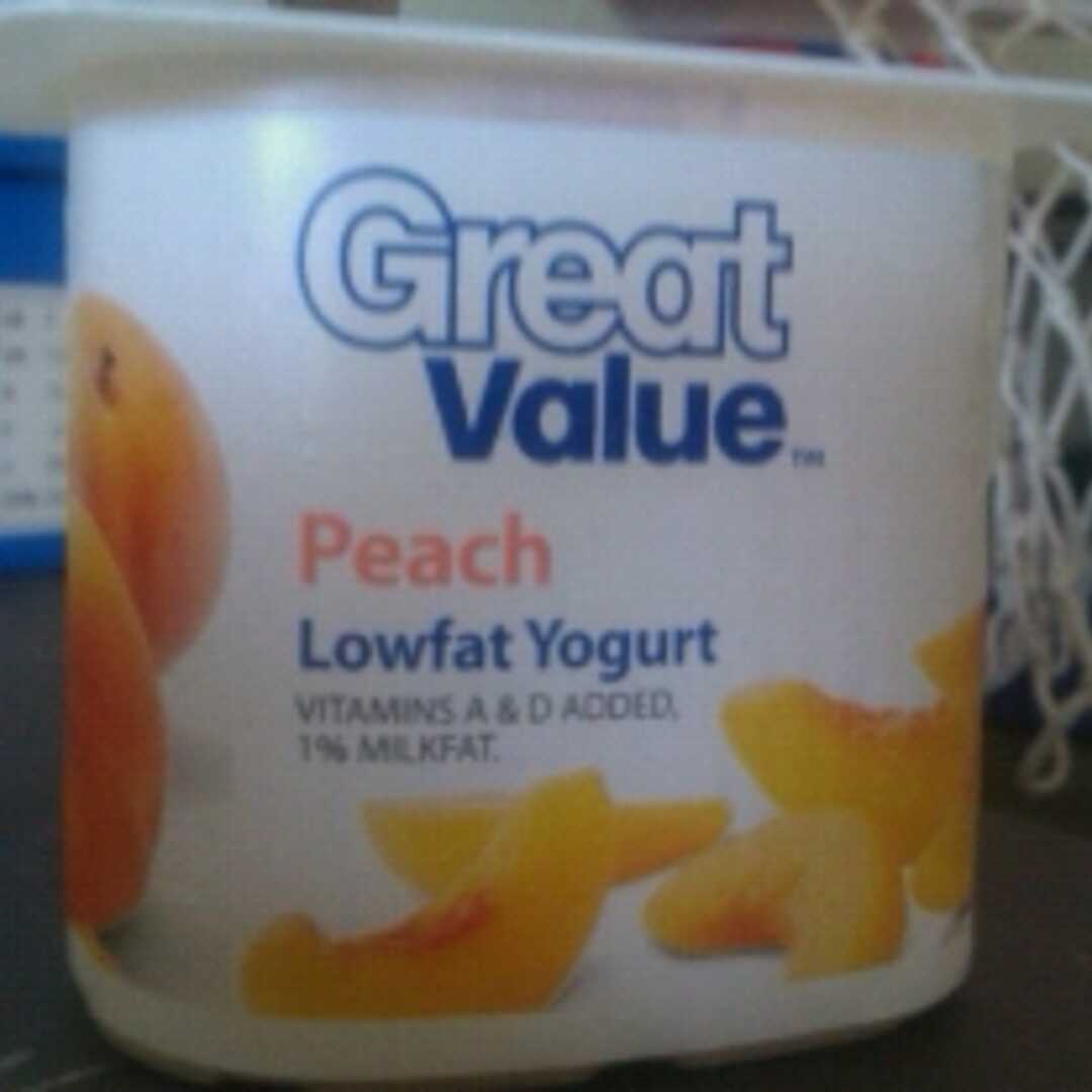 Great Value Low Fat Peach Yogurt