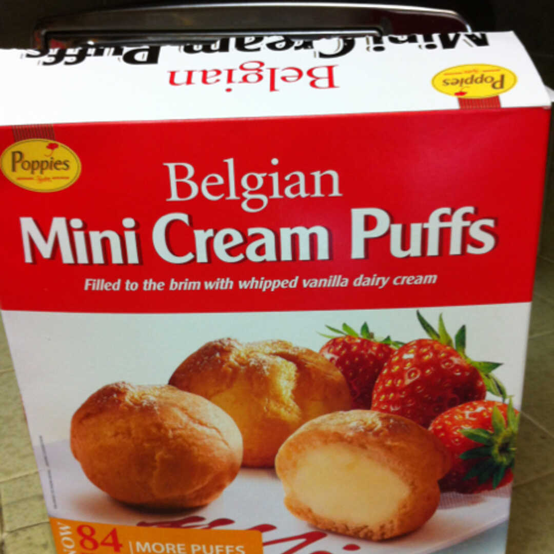 Calories in Poppies Belgian Mini Cream Puffs and Nutrition Facts
