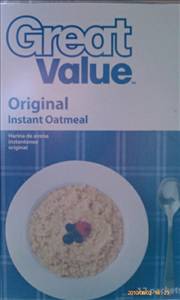 Great Value Regular Flavor Instant Oatmeal