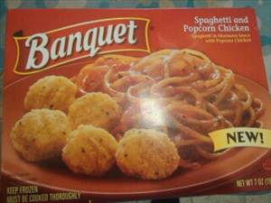 Banquet Spaghetti & Popcorn Chicken