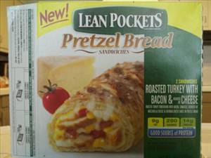 Lean Pockets Pretzel Bread Sandwiches - Roasted Turkey with Bacon & Cheese