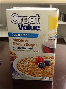 Great Value Sugar Free Maple & Brown Sugar Instant Oatmeal