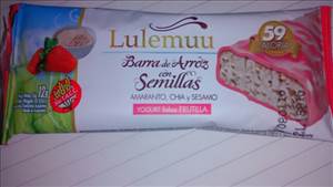 Lulemuu Barra de Arroz con Semillas Yogurt Sabor Frutilla