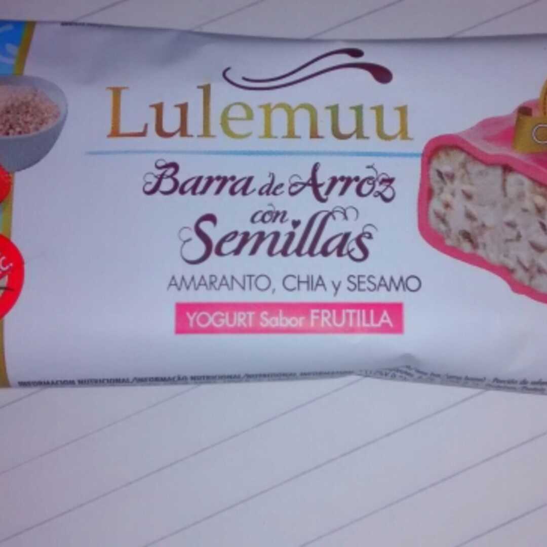 Lulemuu Barra de Arroz con Semillas Yogurt Sabor Frutilla