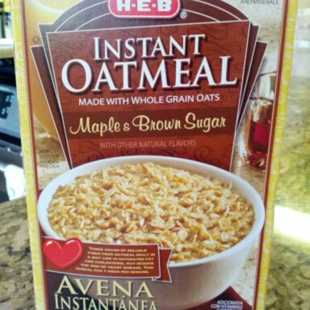 HEB Instant Oatmeal - Maple & Brown Sugar