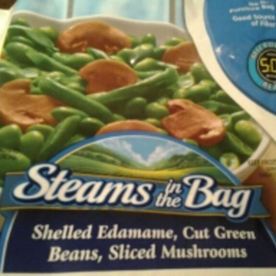 Safeway Steams in The Bag - Shelled Edamame, Cut Green Beans, Sliced Mushrooms