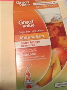 Great Value Metabolism Peach Mango Green Tea Drink Mix