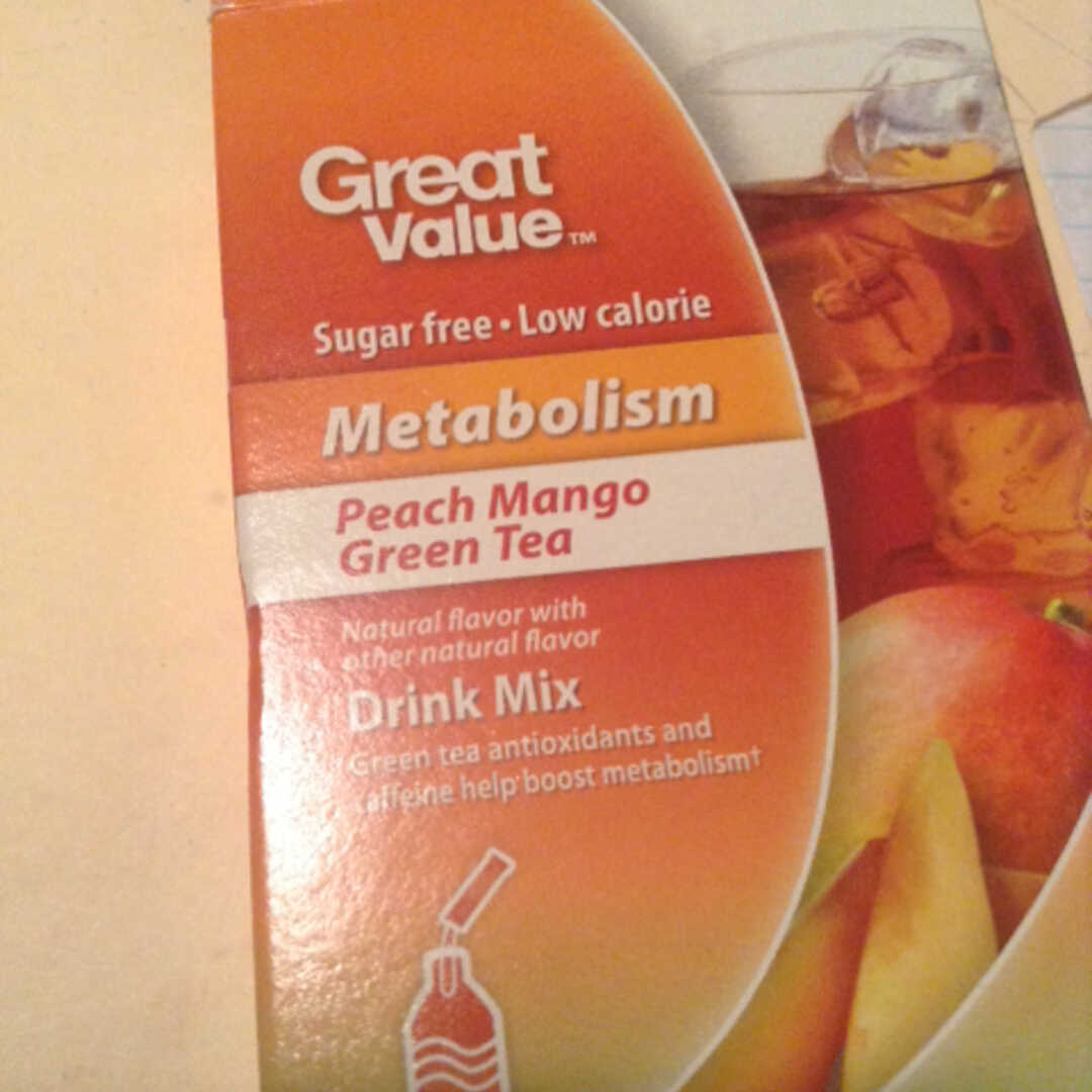 Great Value Metabolism Peach Mango Green Tea Drink Mix