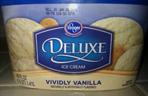 Kroger Deluxe Vividly Vanilla Ice Cream
