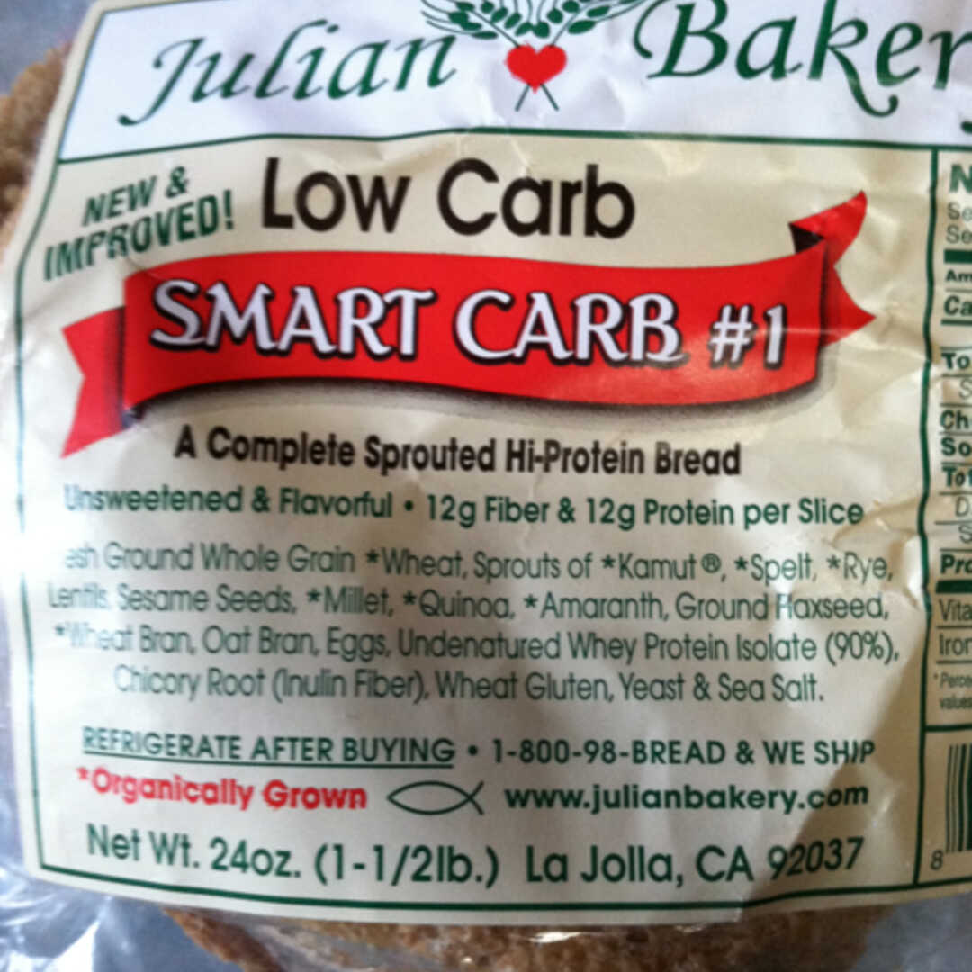 Calories in Julian Bakery Smart Carb #1 Bread and Nutrition Facts