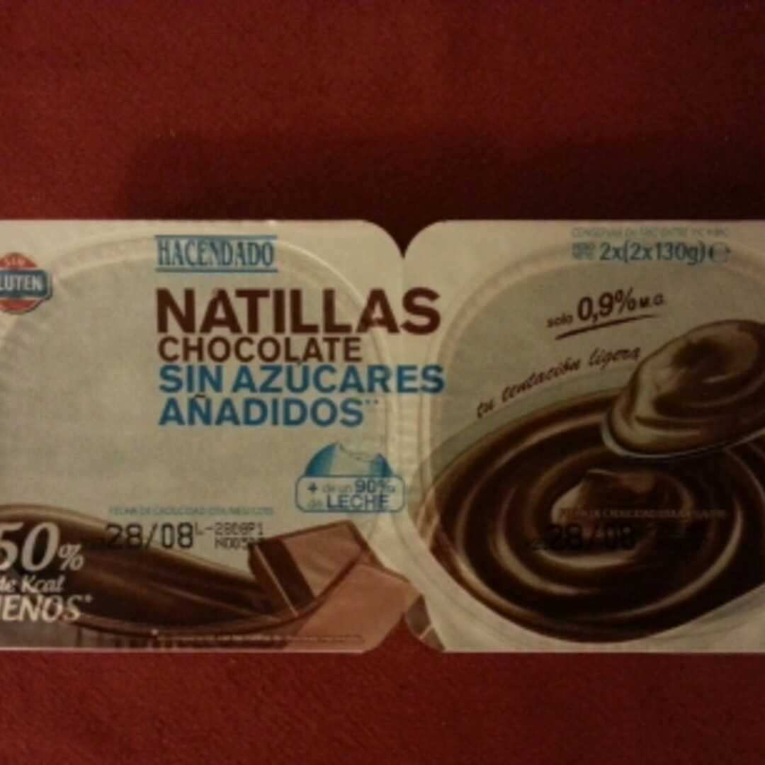 Hacendado Natillas Chocolate sin Azúcares Añadidos