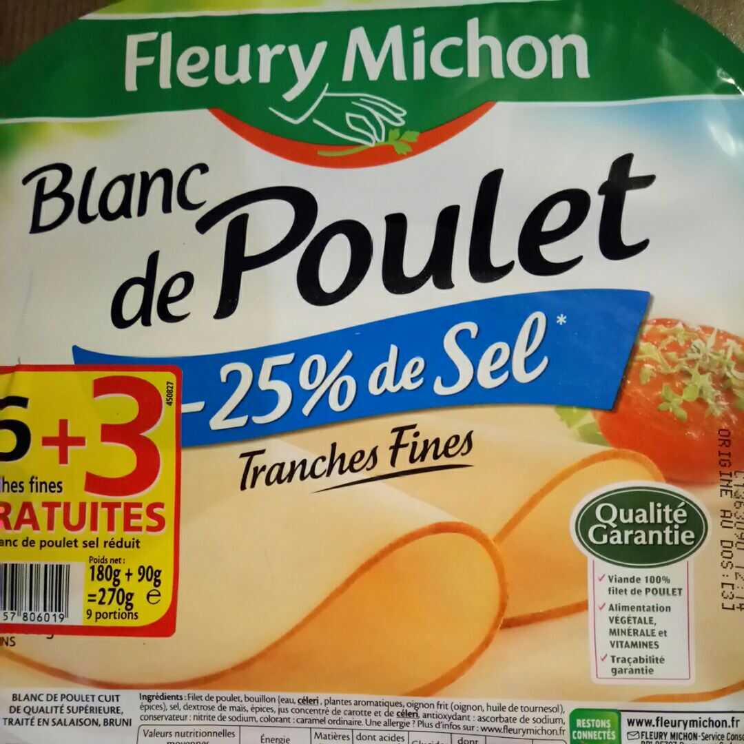 Fleury Michon Blanc de Poulet -25% de Sel (30g)