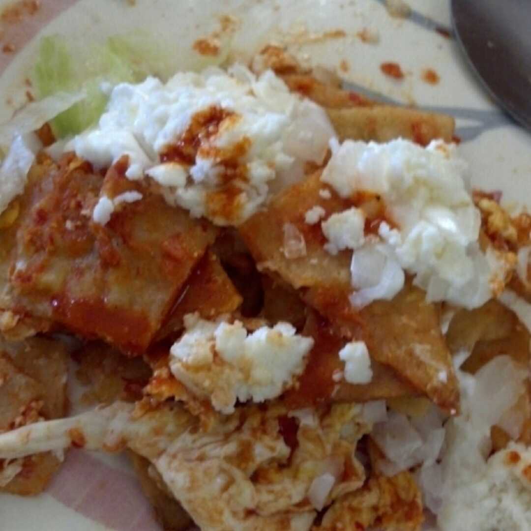 Chilaquiles, Tortilla Casserole with Salsa and Cheese