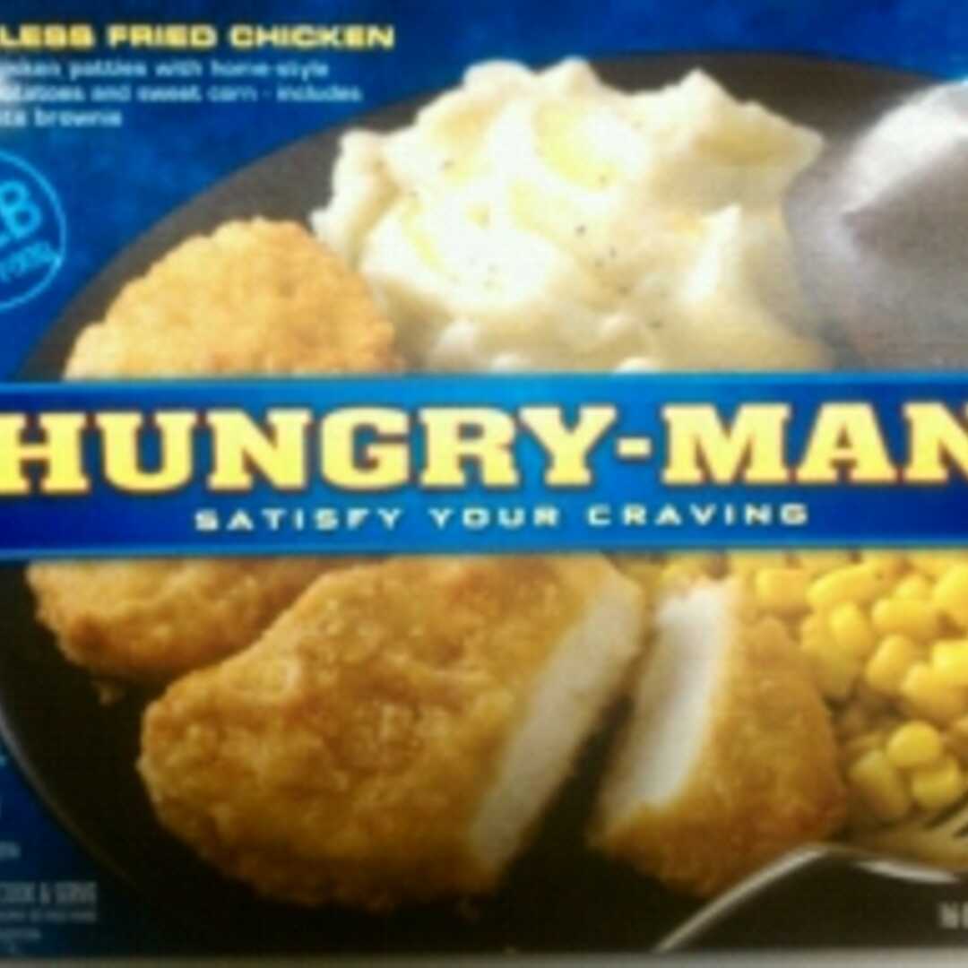 Hungry-Man Boneless Fried Chicken With Mashed Potatoes, Corn & a Brownie