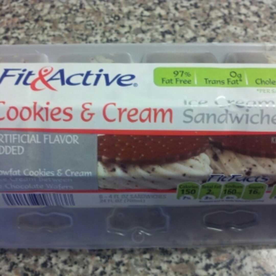 Fit & Active Cookies & Cream Ice Cream Sandwich
