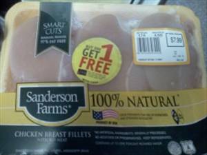Sanderson Farms Boneless Skinless Chicken Breast Fillets