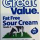 Great Value Fat Free Sour Cream