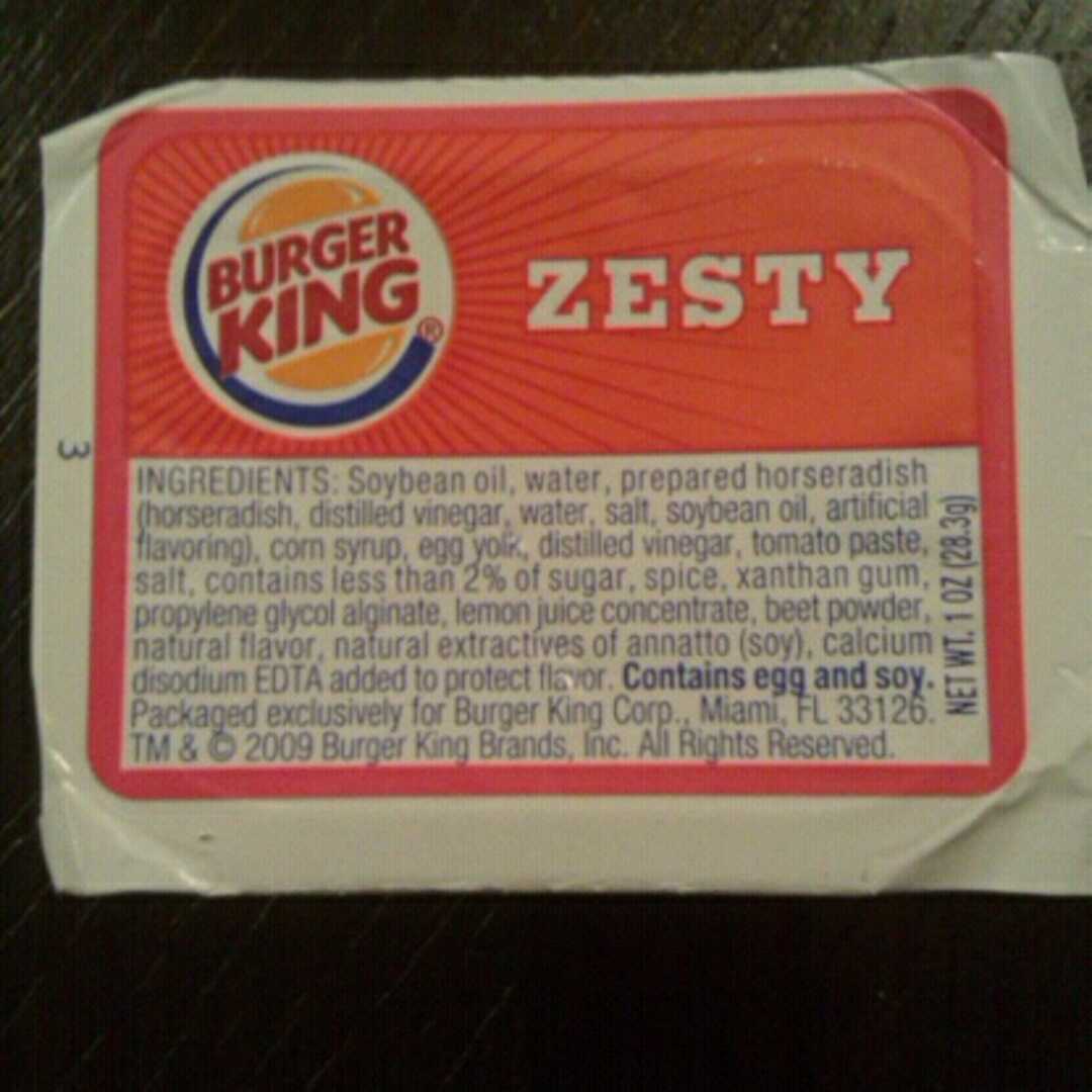 Burger King Zesty Onion Ring Dipping Sauce