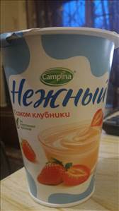 Campina Продукт Йогуртный "Нежный" с Соком Клубники