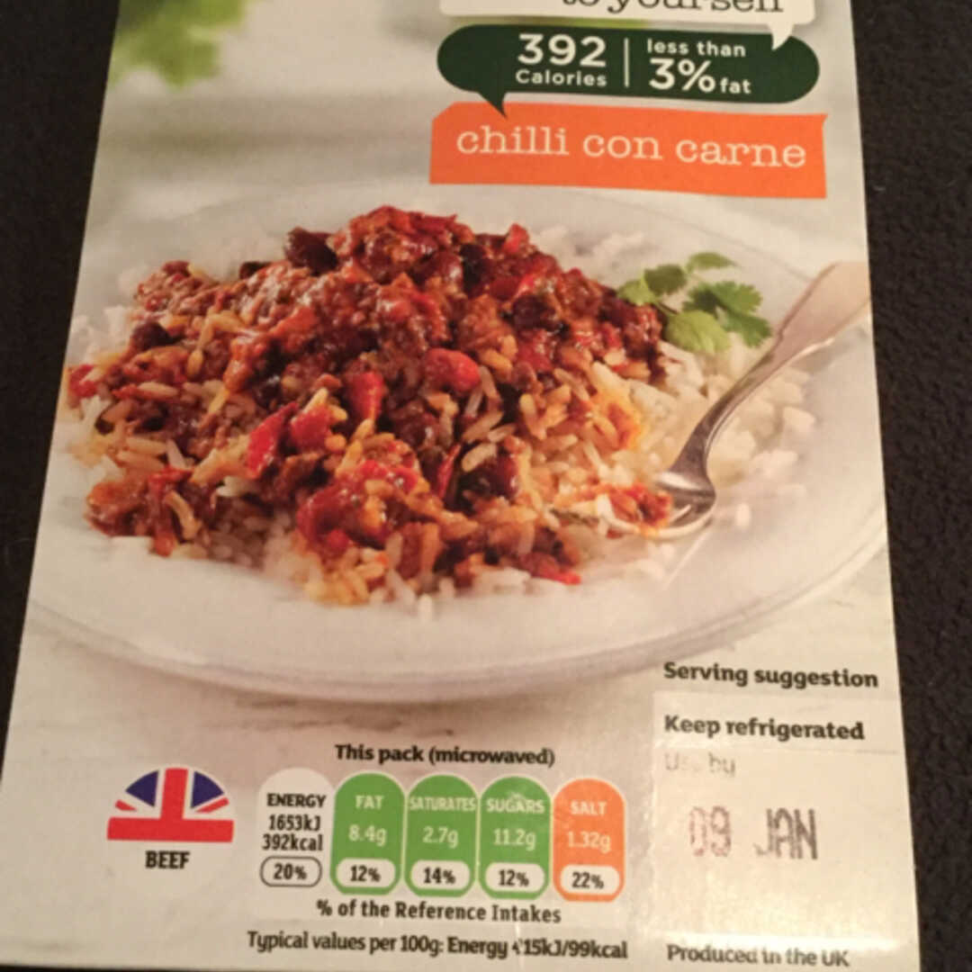Sainsbury's Be Good to Yourself Chilli Con Carne & Rice