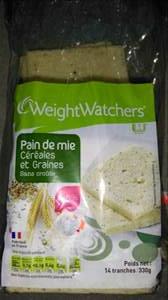 Weight Watchers Pain de Mie Céréales et Graines sans Croûte