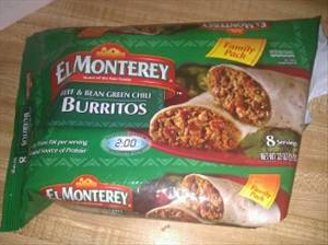 El Monterey Beef & Bean Green Chili Burritos