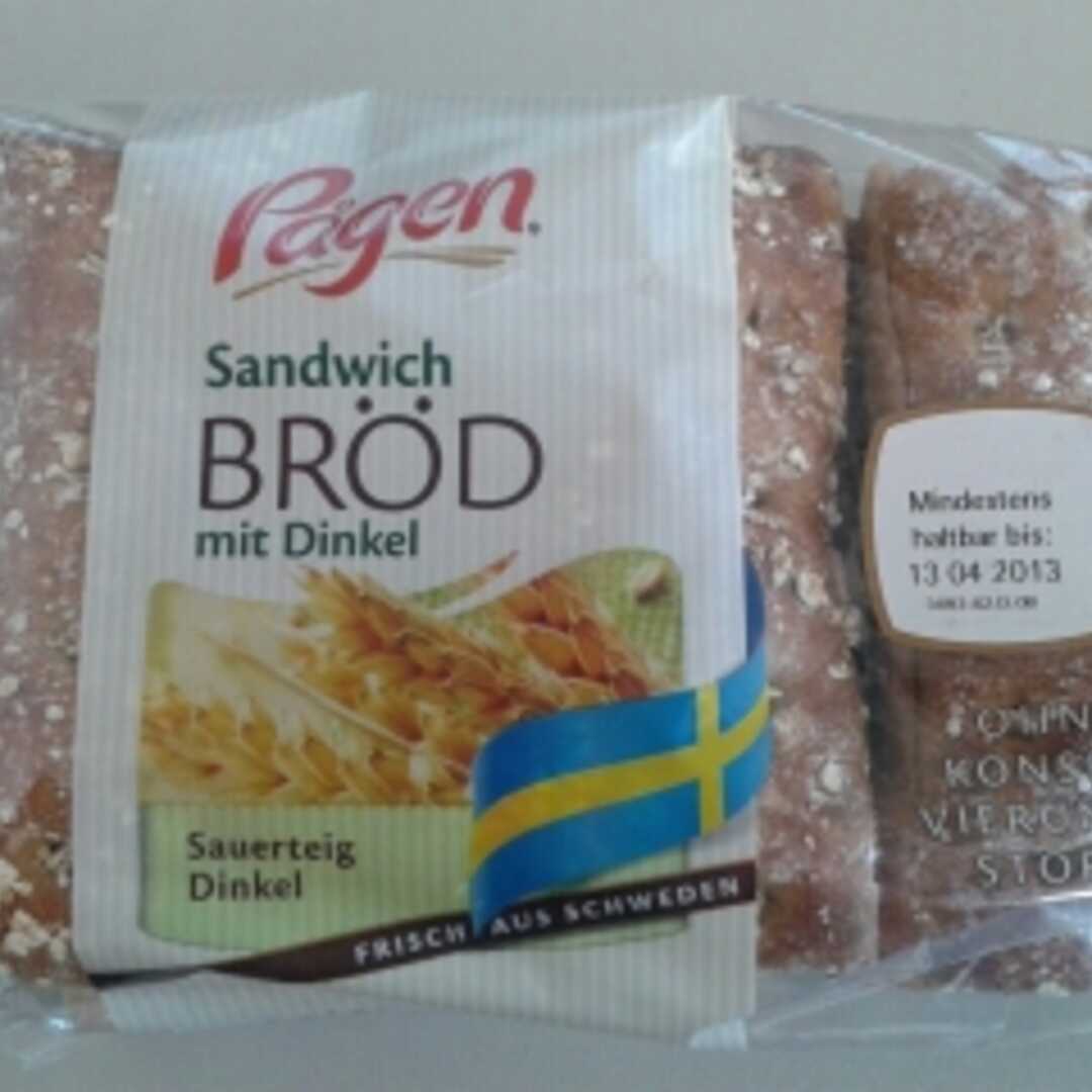 Pagen Sandwich Bröd mit Dinkel