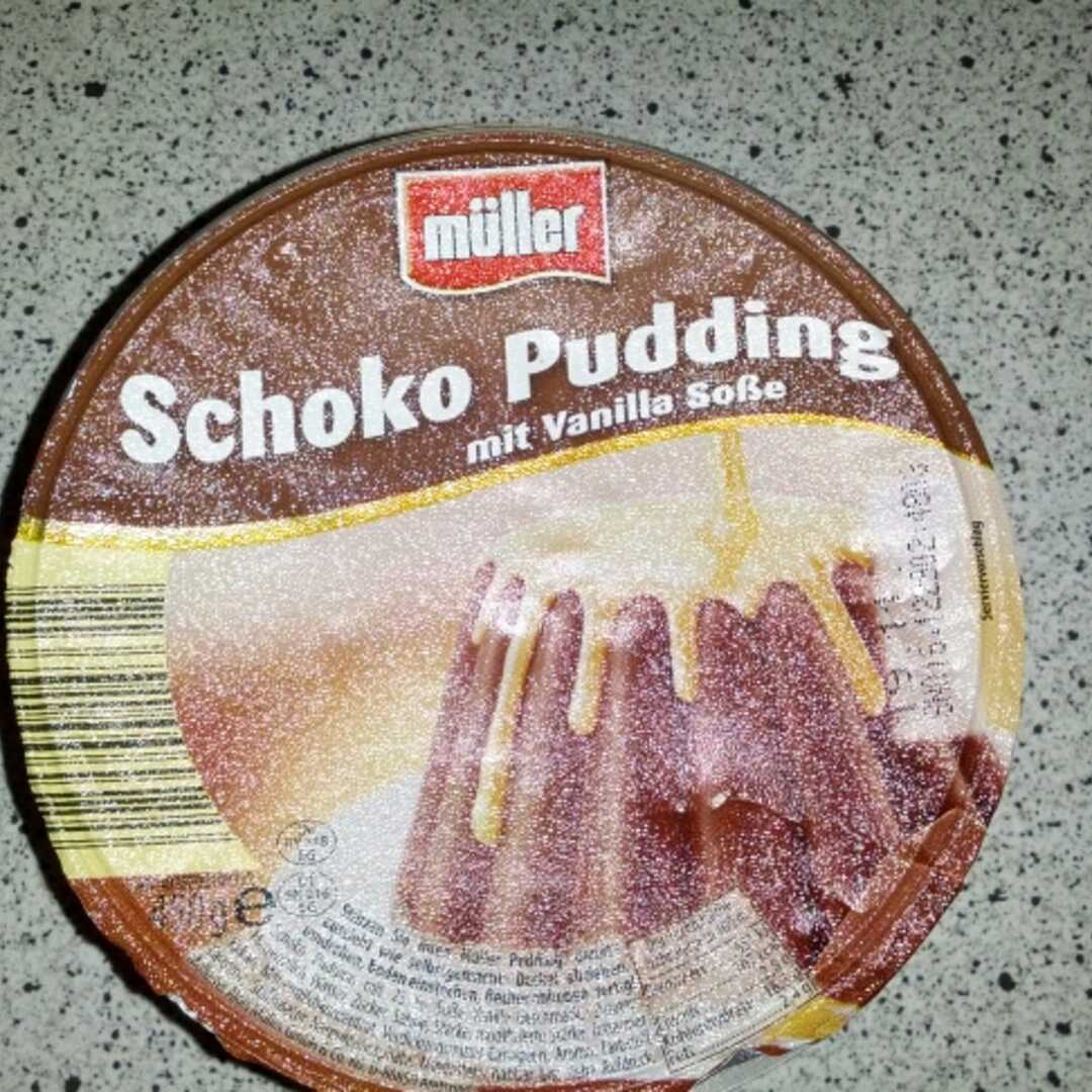 Müller Schoko Pudding mit Vanilla Soße