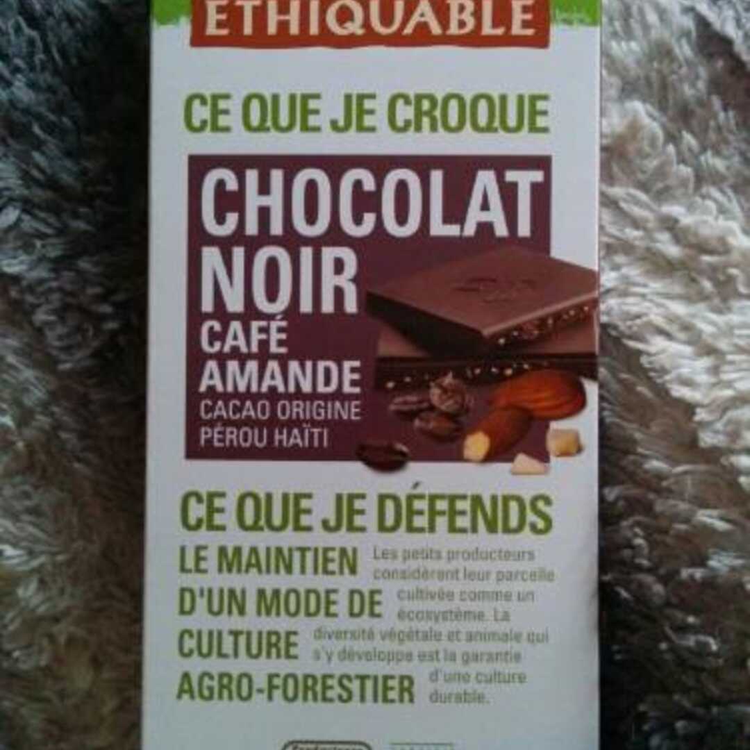 Ethiquable Chocolat Noir Café Amande