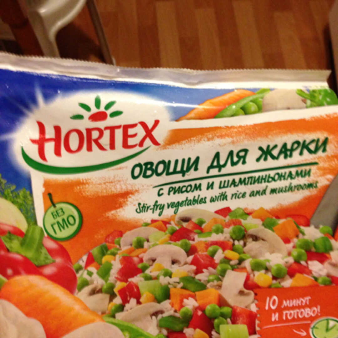 Hortex Овощи для Жарки с Рисом и Шампиньонами Калории и Пищевая Ценность