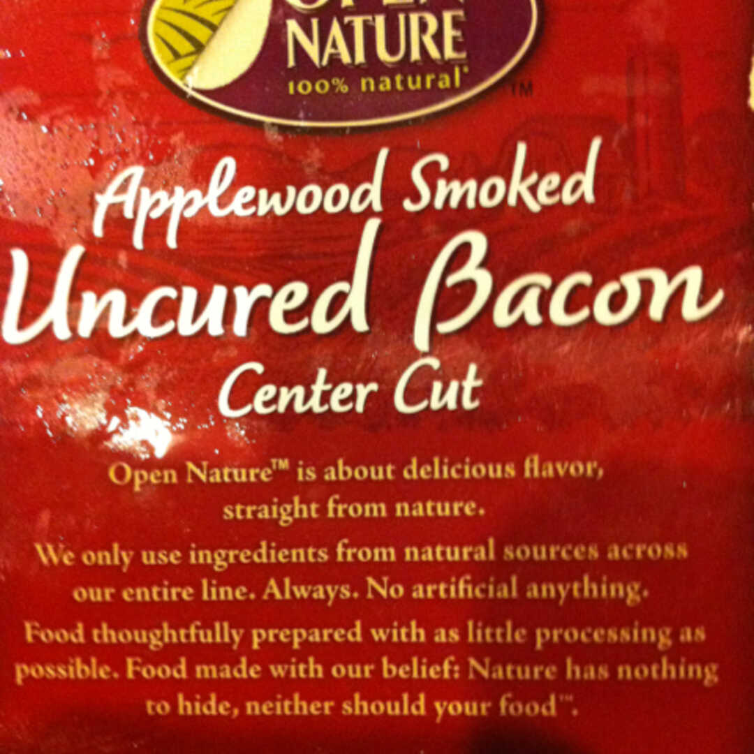 Open Nature Applewood Smoked Uncured Bacon Center Cut