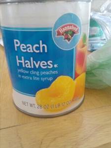 Peaches (Solids and Liquids, Extra Light Syrup, Canned)