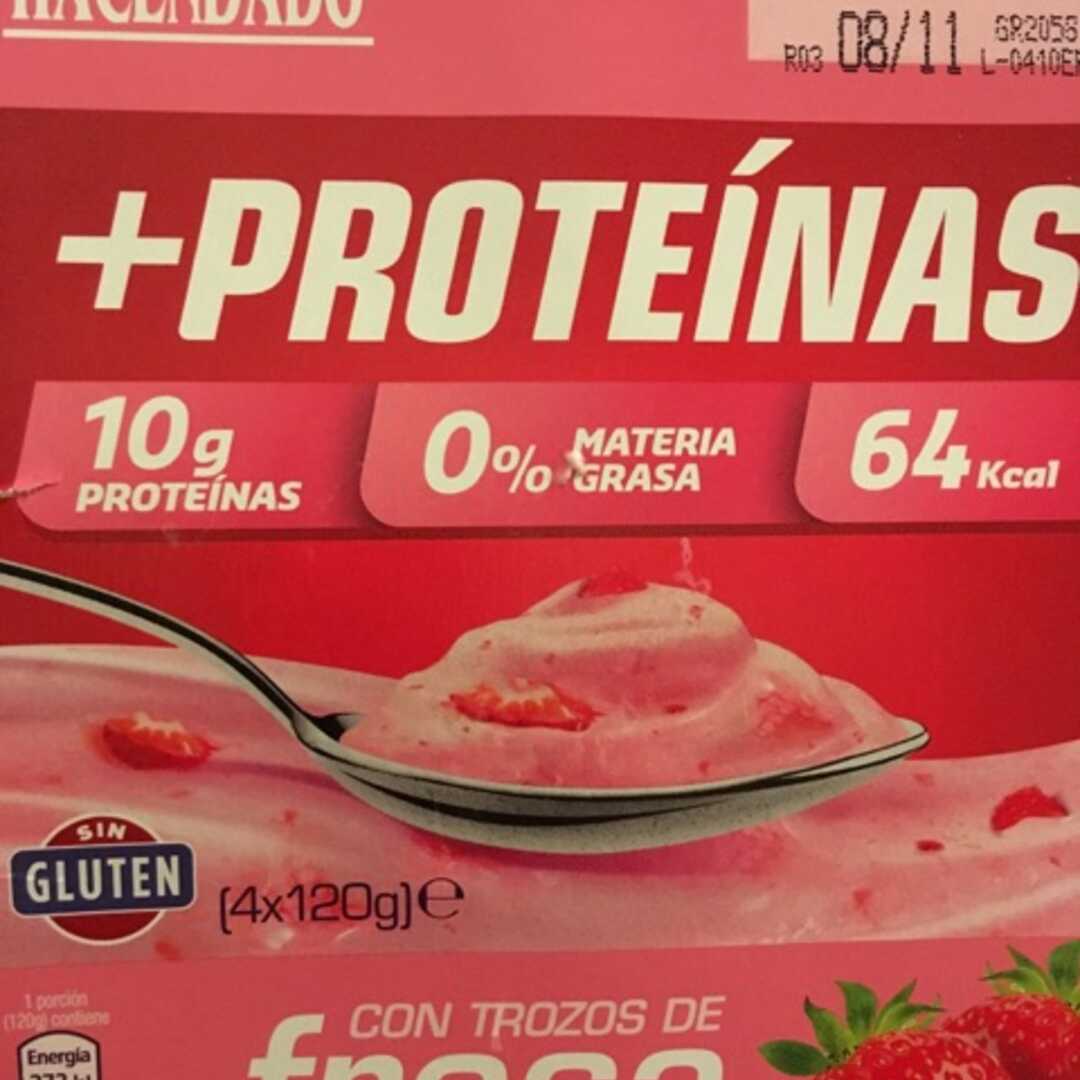 Hacendado Yogur +Proteínas con Trozos de Fresa