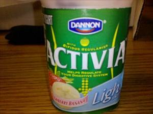 Dannon Activia Light Fat Free Strawberry-Banana & Peach Yogurt