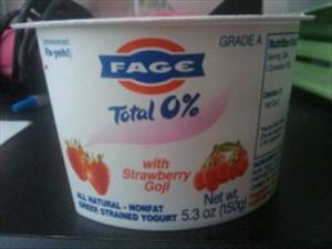 Fage Total 0% Greek Yogurt with Strawberry Goji