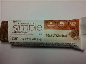 Zone Perfect Perfectly Simple Nutrition Bar - Peanut Crunch