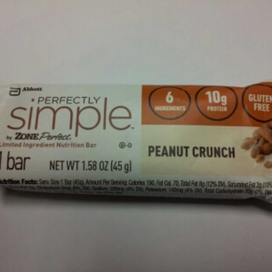 Zone Perfect Perfectly Simple Nutrition Bar - Peanut Crunch