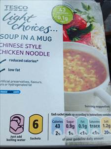 Tesco Light Choices Chinese Style Chicken Noodle Soup in a Mug