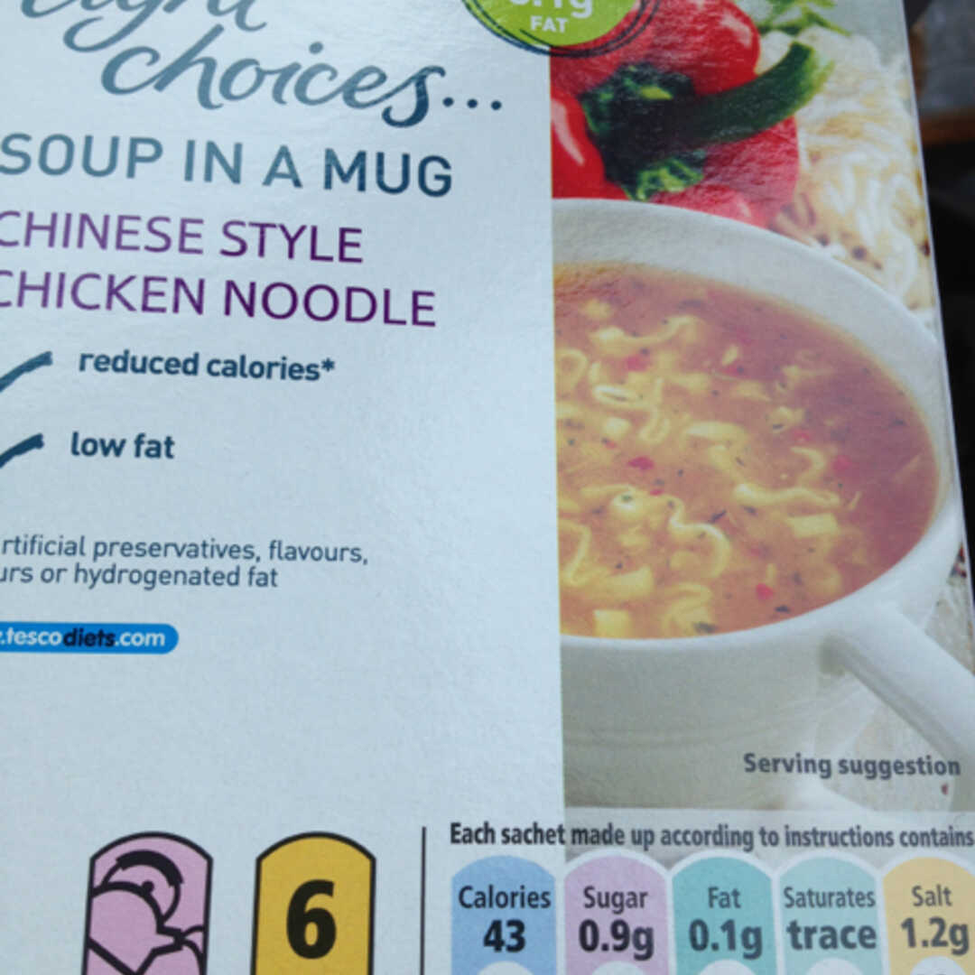 Tesco Light Choices Chinese Style Chicken Noodle Soup in a Mug